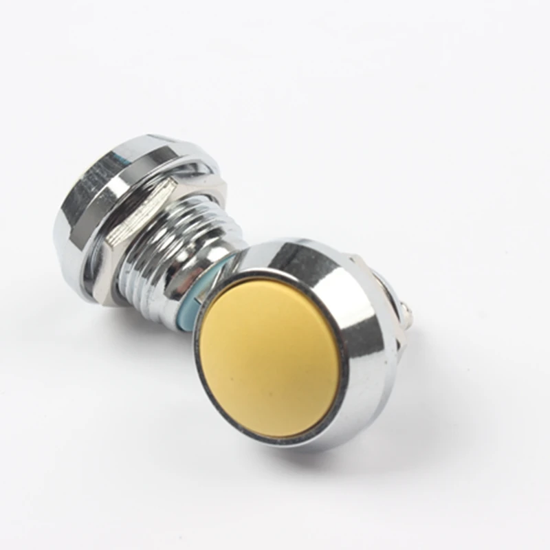 12mm Domed Momentary Zinc-aluminum Alloy Metal Push Button Switch Screw Terminal Push Button Car Auto Horn Door Bell Swtich