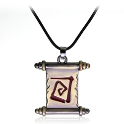 Fashion Jewelry Dota 2 Town Portal Transfer Scroll Necklace Colar Vintage Dota 2 Talisman of Evasion Pudge Magical Roll Pendant