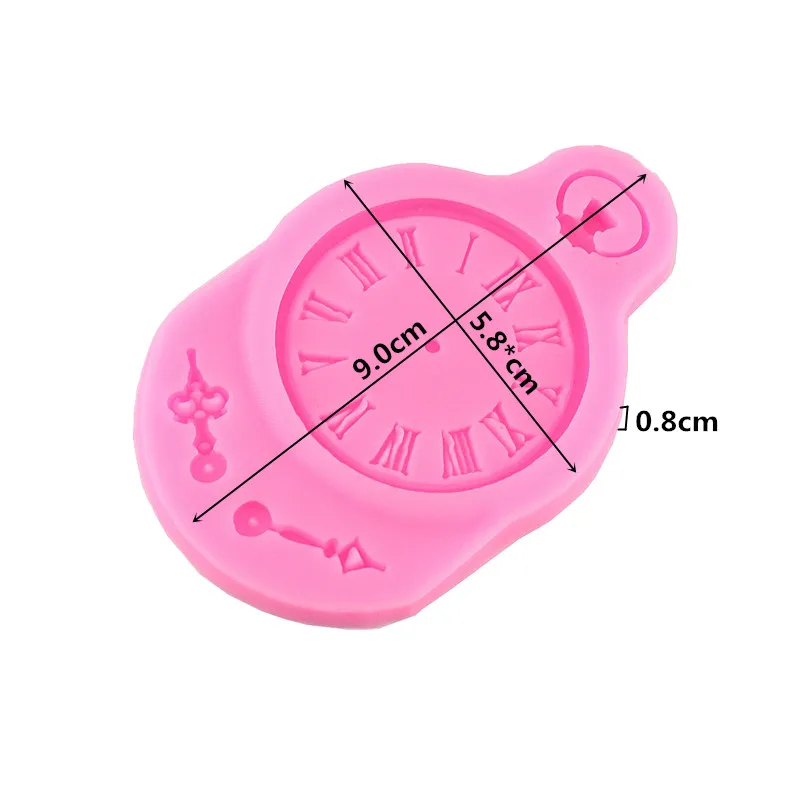 Cake Decorating Tools Watches And Clocks, Cartoon Liquid Fondant Cake Mold Handmade Chocolate Dessert Decoration Diy Bakeware