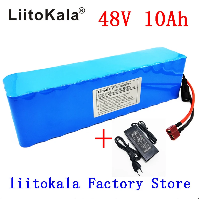 LiitoKala e-bike battery 48v 10ah li ion battery pack bike conversion kit bafang 1000w and charger