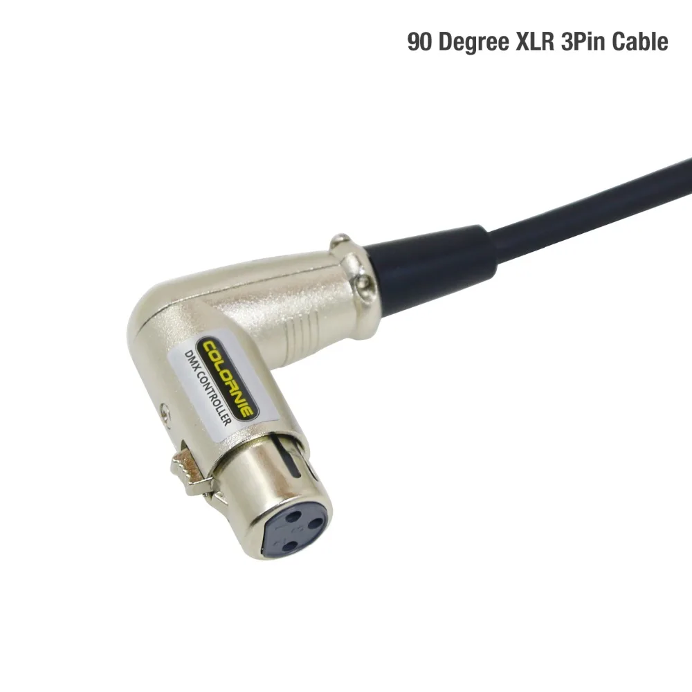 Imagem -03 - Cabo de Sinal Dmx 90 Graus Peças Xlr Pinos Conector Macho para Fêmea