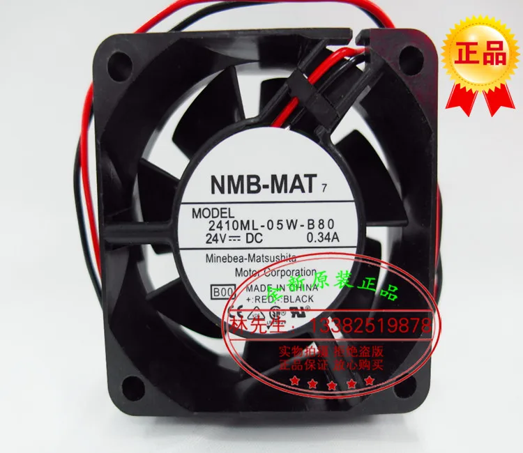 

Новый NMB-MAT NMB 2410ML-05W-B80 DC24V 6025 частота шарикоподшипник Вентилятор охлаждения