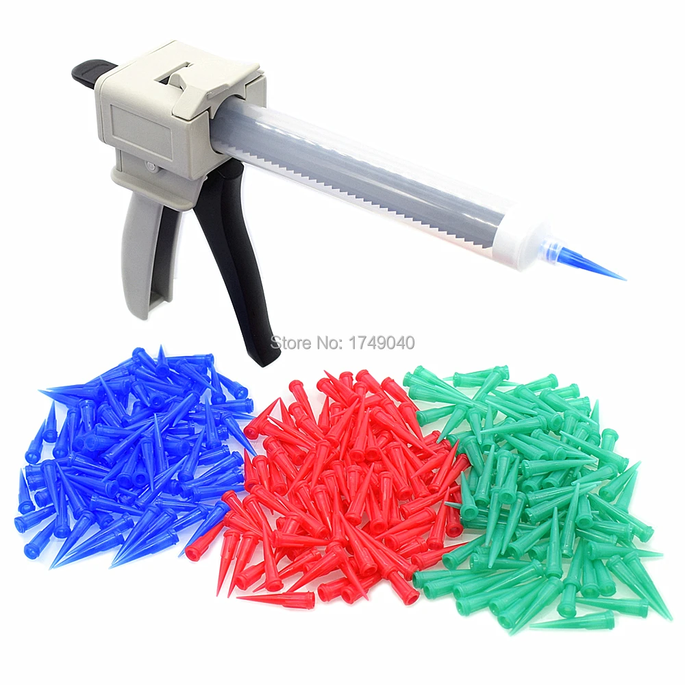 

Caulking Gun Applicator 55ml Glue Guns with 18G 22G 25G Tapered Dispensing Needle Tips 55cc Glue Tube Dispenser Syringe Barrel