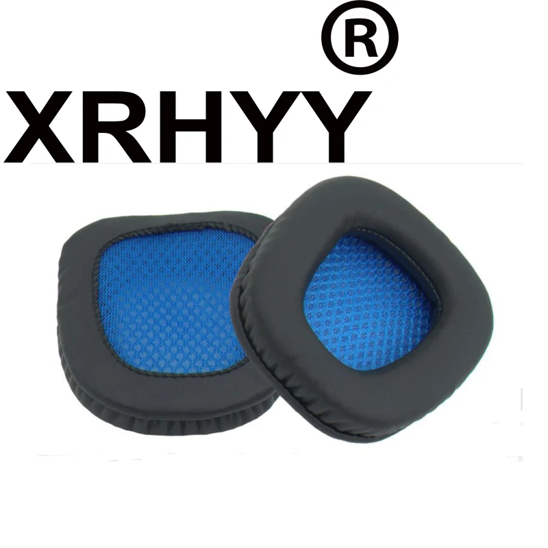 XRHYY Black With Blue Replacement Cushion Earpads For SADES SA718 SA-808 SA-820 SA-902 SA-903 SA-904 SA-905 SA-906 Headphones