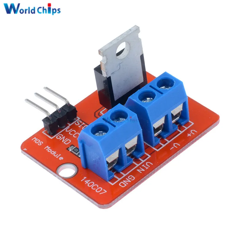 Top Mosfet Button IRF520 Mosfet Driver Module 3.3V-5V Power For Arduino MCU ARM For Raspberry Pi MOS PWM Dimming LED Hot