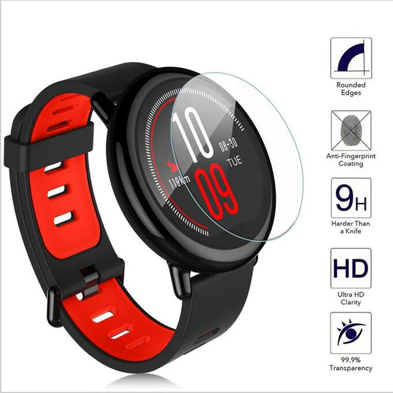 Ultra Clear Tempered Glass Protective Film Guard For Xiaomi Huami Amazfit PACE Sports Smart Watch Display Screen Protector Cover
