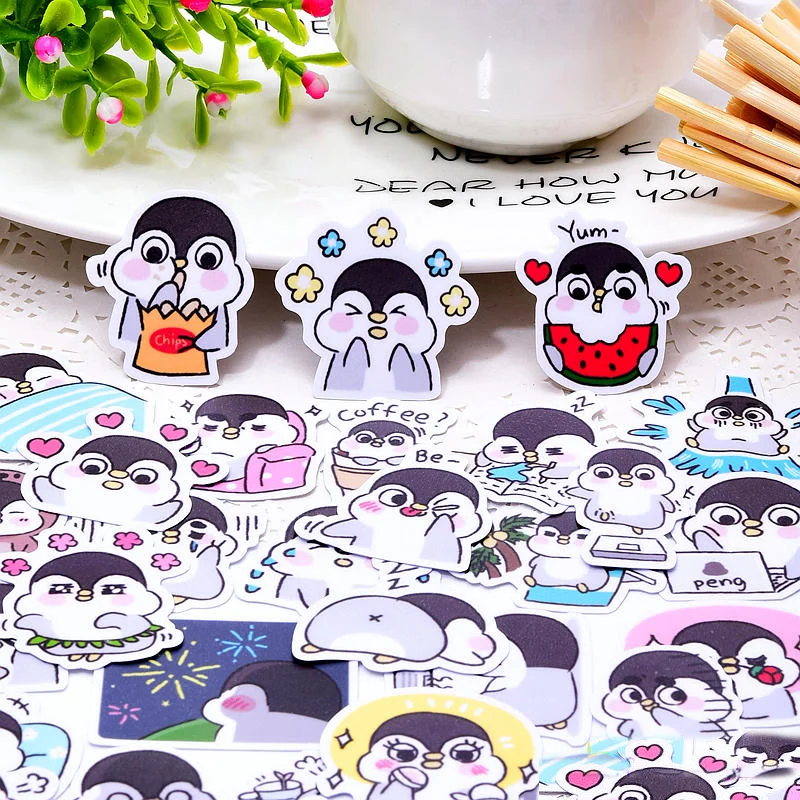 

40pcs Cute Kawaii Self-made Baby Animals Penguin Stickers/ Phone Stickers /Decorative Sticker /DIY Craft Photo Albums/Waterproof