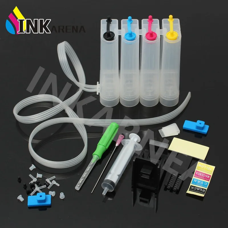 INKARENA Continuous Ink Supply System Replacement For HP122 122XL Cartridge Deskjet 1000 1050 1050A 1510 2050 2050A 3050 3050A