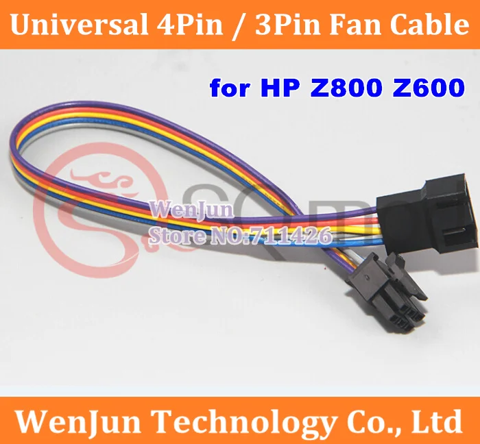 Universal 4pin/3pin fan cable made of 24AWG Wire for Memory / Fan Modification Line for Z800 Z600