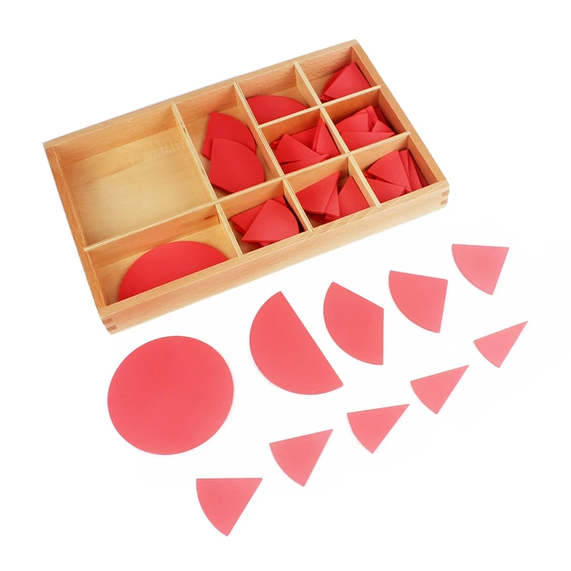 Baby Spielzeug Montessori Cut-Out Beschriftet Bruchteil Kreise 1-10 Lehrmittel Holz Bord Bildung Vorschule Kinder Brinquedos juguete