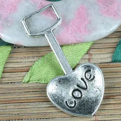 

100pcs shovel antique silver love zinc alloy VINTAGE pendant, special charm, shovel shape drops for diy 36X18mm LM327