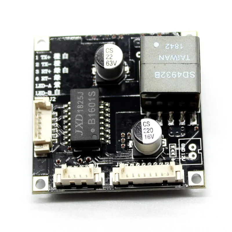 Input 44-57V cctv ip camera POE module PCB board output DC 12V for IPC with POE IP cable