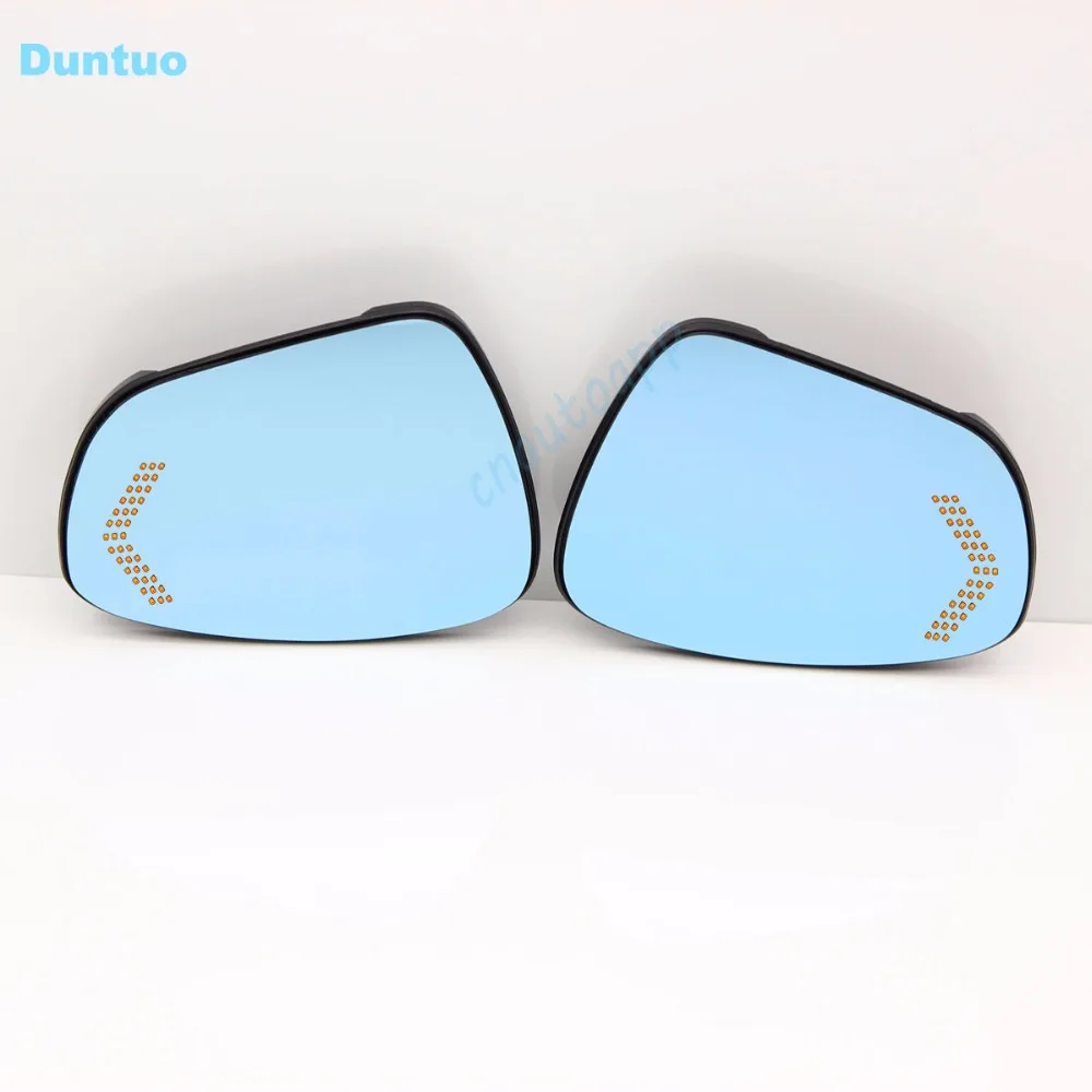 Blue Mirror Car Side View Mirrors Glare Proof Mirror LED Turn Signal Heated For Peugeot 3008/308/408/508 Citroen C4 C5 C-QURTRE