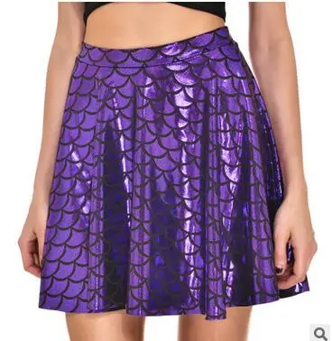 1pcs/lot Sexy Women Skirt Fashion summer spring Skirts S-4XL High Waist Pleated Mermaid Scales skirt