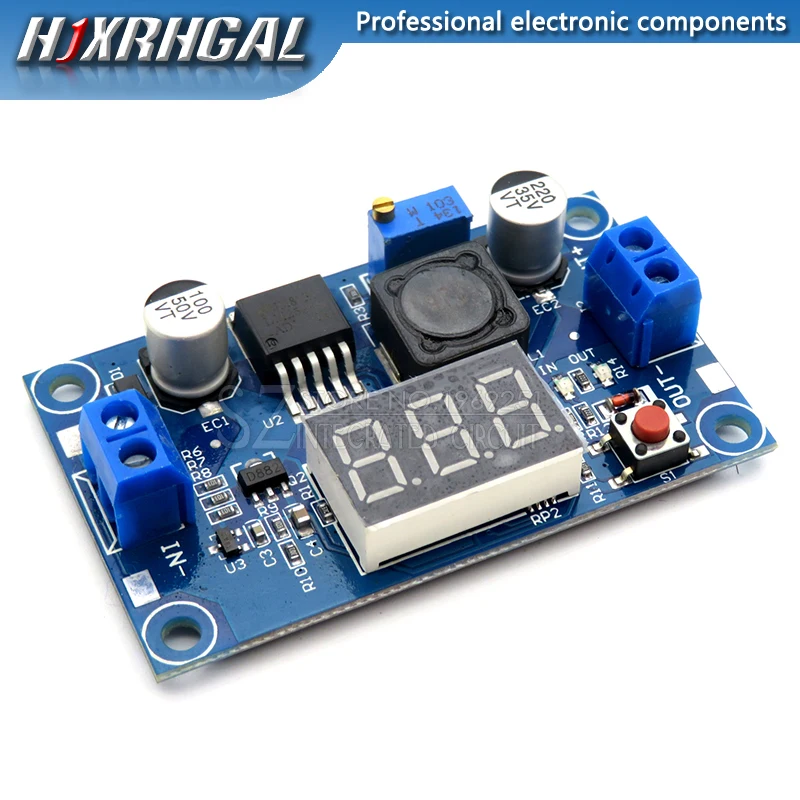 LM2596 DC Buck Step Down Module DC-DC 4.0~40V to 1.25-37V Adjustable Voltage Regulator With LED Voltmeter DC-DC 2A Short Circuit