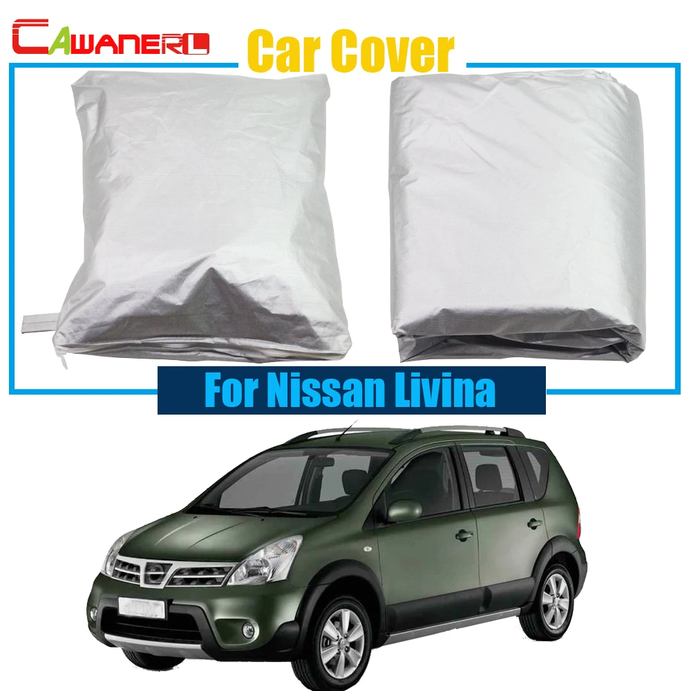 

Cawanerl Full Car Cover Sun Shade Rain Snow Resistant Protector UV Anti Cover For Nissan Livina