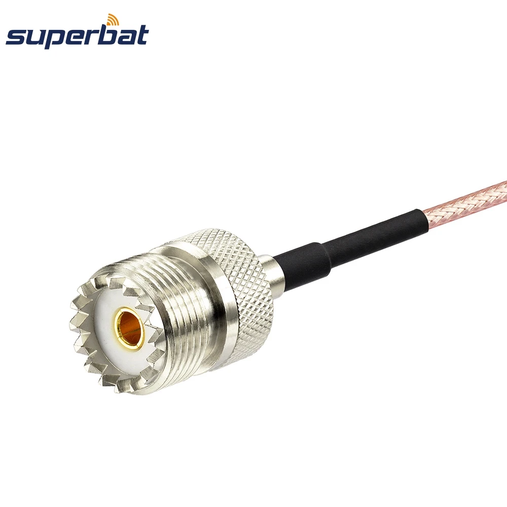 Superbat UHF Female to SMA Male Cable RG316 15cm for VHF/UHF Public Address System Ham Radio CB Radio LF Antenna