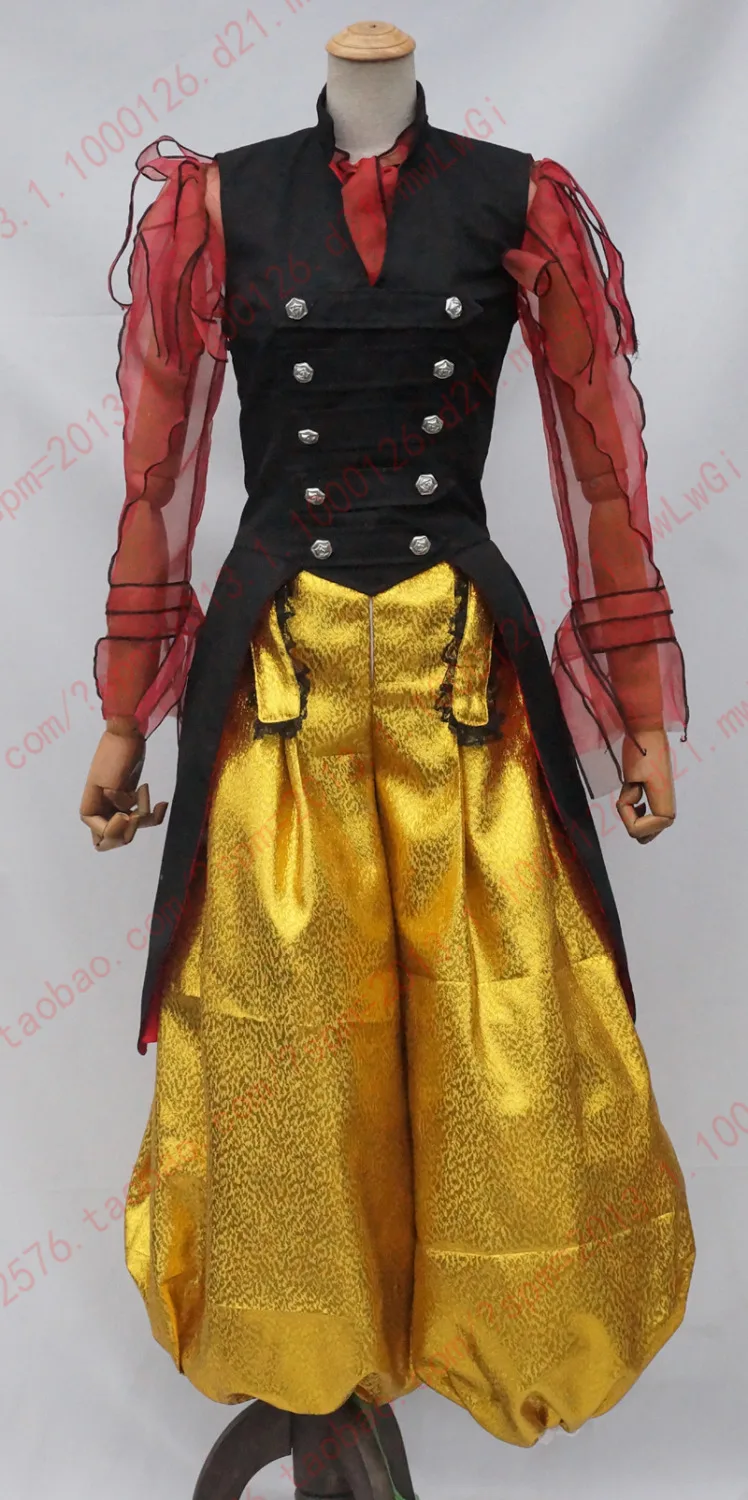 

Free Shipping Alice Cosplay Costume top+pant+vest