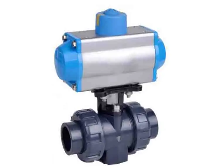 1 inch  2 Pieces Pneumatic PVC Double Union Ball Valve