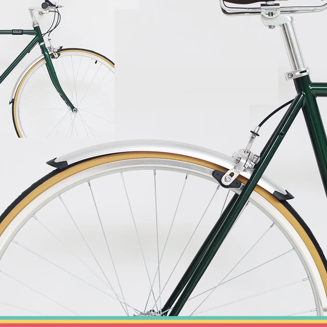 Bicycle Front Rear Fender Retro Fixed Gear Bike 700C Road Bicycle Fender Plastic and Aluminum Liner Fender Silver Black AliExpress