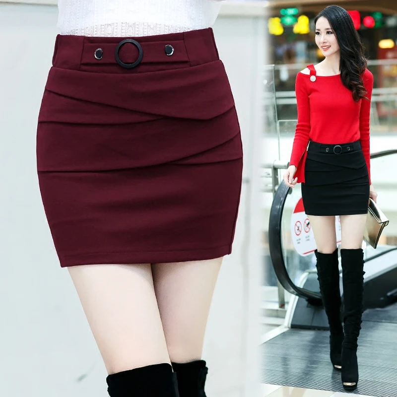 

2018 spring new bag hip skirt step skirt professional Slim thin elastic large size skirt