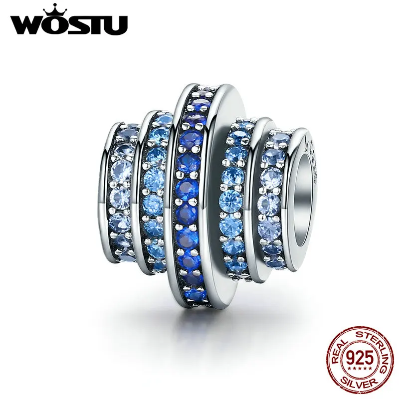 

High Quality Real 925 Sterling Silver Blue Melody Beads Fit Original WST Charm Bracelet Authentic Fine Jewelry CQC129