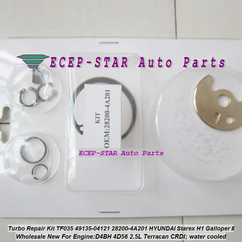 Free Ship Turbo Repair Kit rebuild TF035 49135-04121 28200-4A201 Turbocharger For HYUNDAI Starex H1 H200 Terracan D4BH 4D56 2.5L