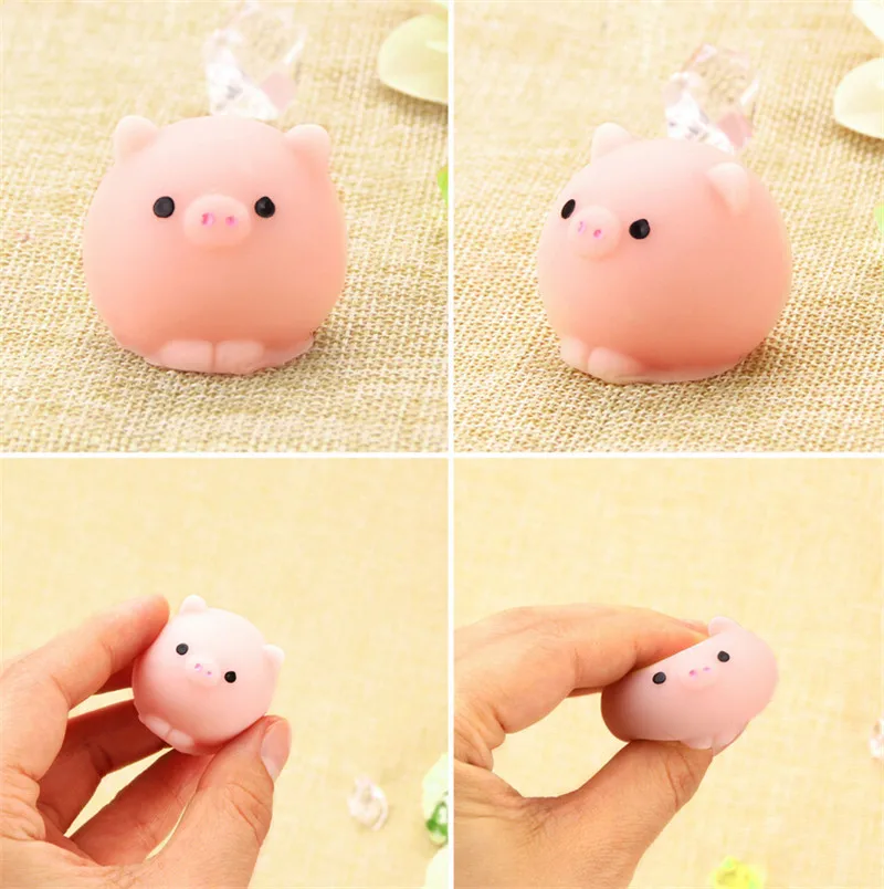 Pig Ball Squishy Slow Rising Mini  Kawaii Mochi Bunny Squeeze Stretchy Cute Pendant Bread Cake Kids Toy Gift Home Decor