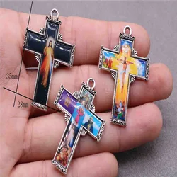 50 pieces of Christ Jesus cross compassion Jesus icon cross medal wholesale, various icons religious medal