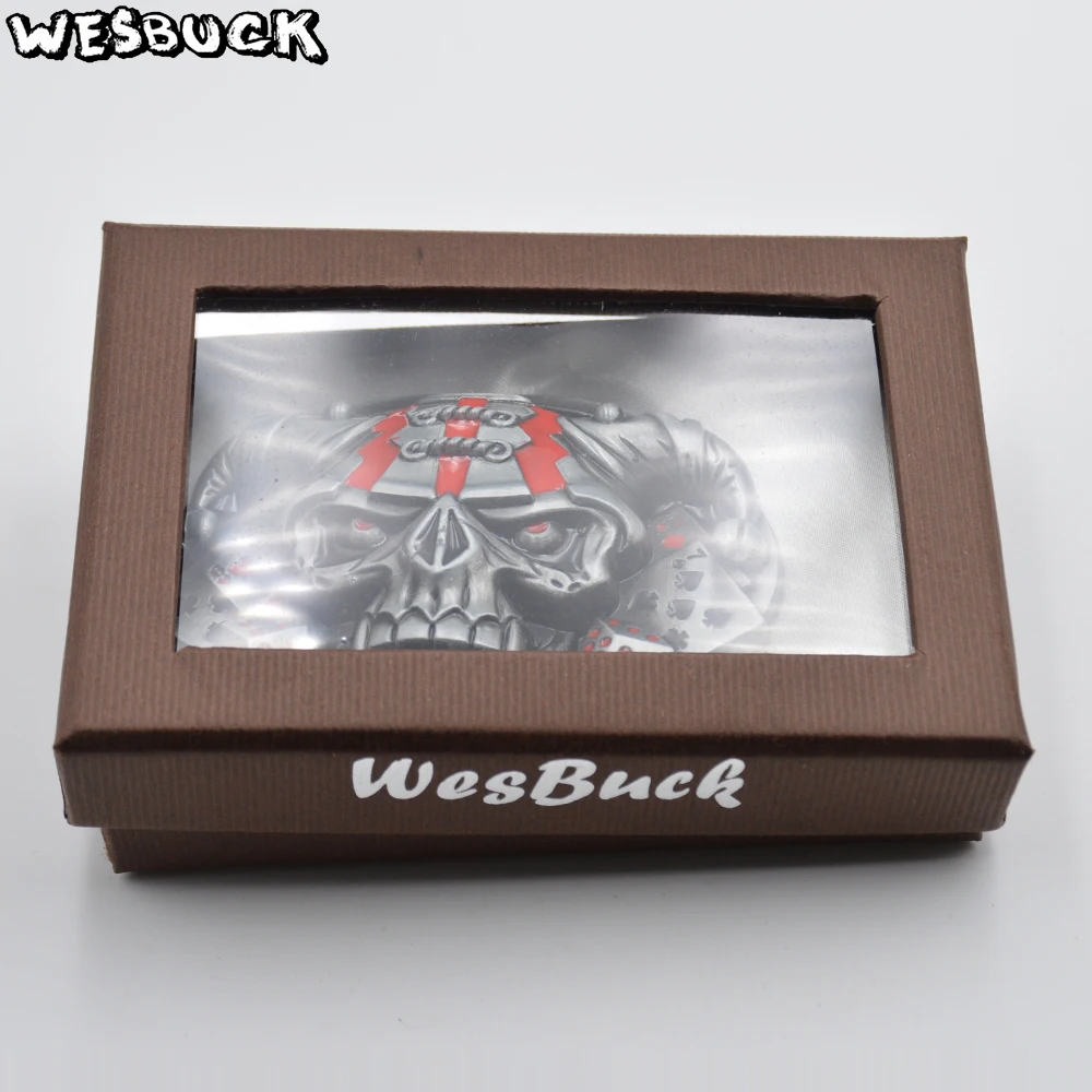 WesBuck Brand Belt Buckles New Style Skull Cowboy Belt Buckle Cowboy Cowgirl Belt Head