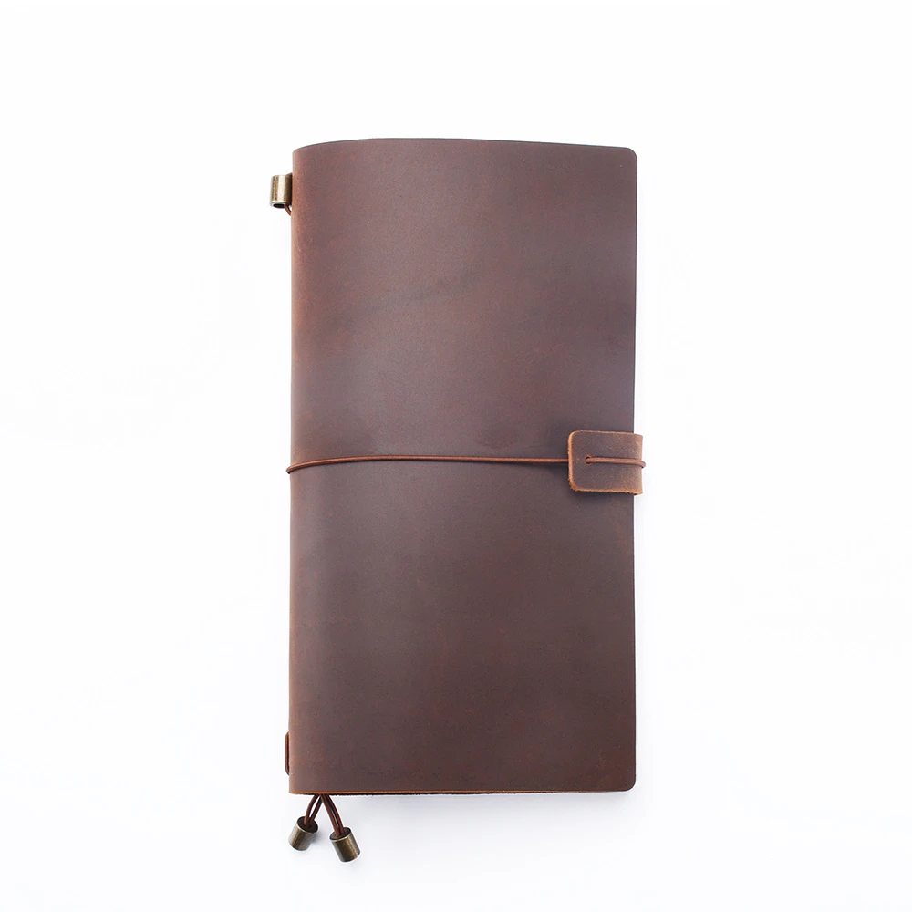 Fromthenon Crazy Horse Genuine Leather Traveler\'s Notebook Vintage Business Planner Passport Standard Diary Scrapbook Stationery