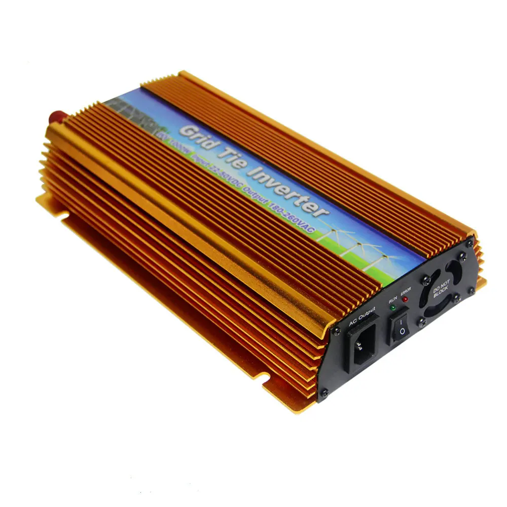 1000W Grid Tie Micro Inverter 20V-50V DC , 90V-140Vor 190V-260V AC,workable for 1200W 24v,36v Solar panel or Wnd system