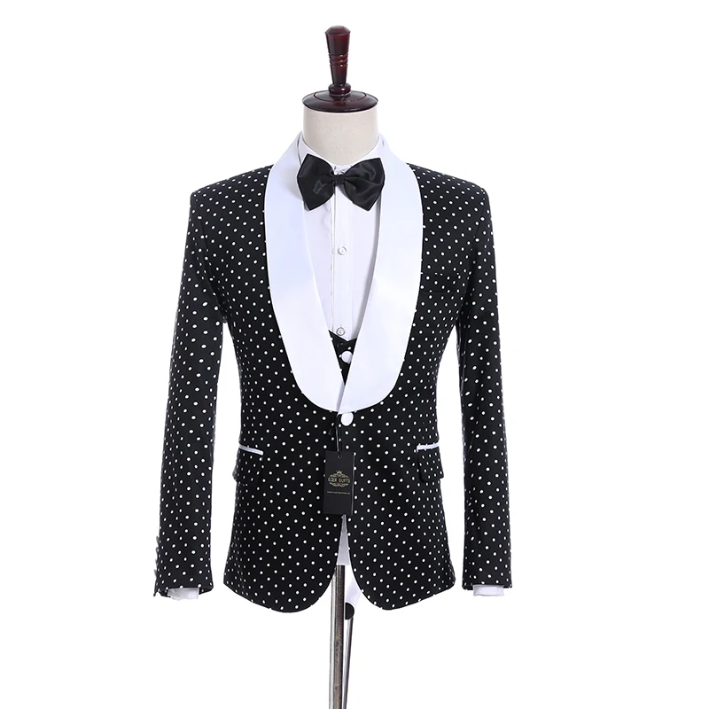 

One Button Groomsmen Shawl Lapel Groom Tuxedos Side Vent Men Suits Wedding Best Man Blazer ( Jacket+Pants+Bow Tie+Vest ) C147