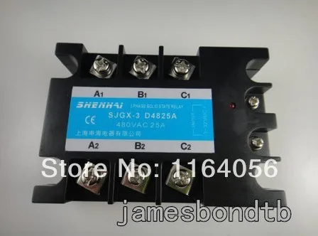 1Pieces SSR-25A 25A 480VAC Three Phase 3 Phase DC AC Solid State Relay Brand New