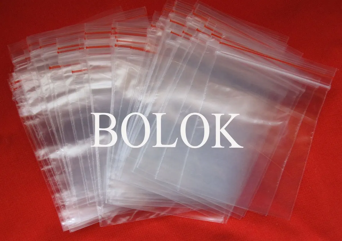 

Ziplock Zipper Lock Clear Plastic Bags 12x17cm , 1000pcs/lotbby free shipping