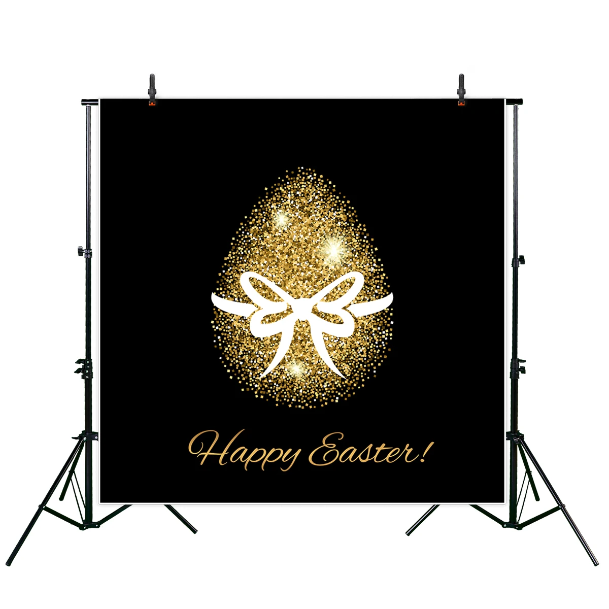 Allenjoy photography backdrops Easter backdrop gold glitter egg banner celebration backgrounds for photo studio shoot photocall