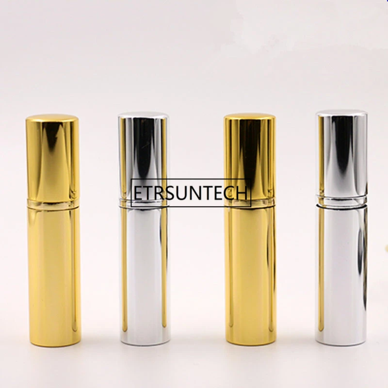 

Gold Silver 5ml Refillable Portable Mini perfume bottle &Traveler Aluminum Spray Atomizer Empty Parfum Spray Atomizer F1389