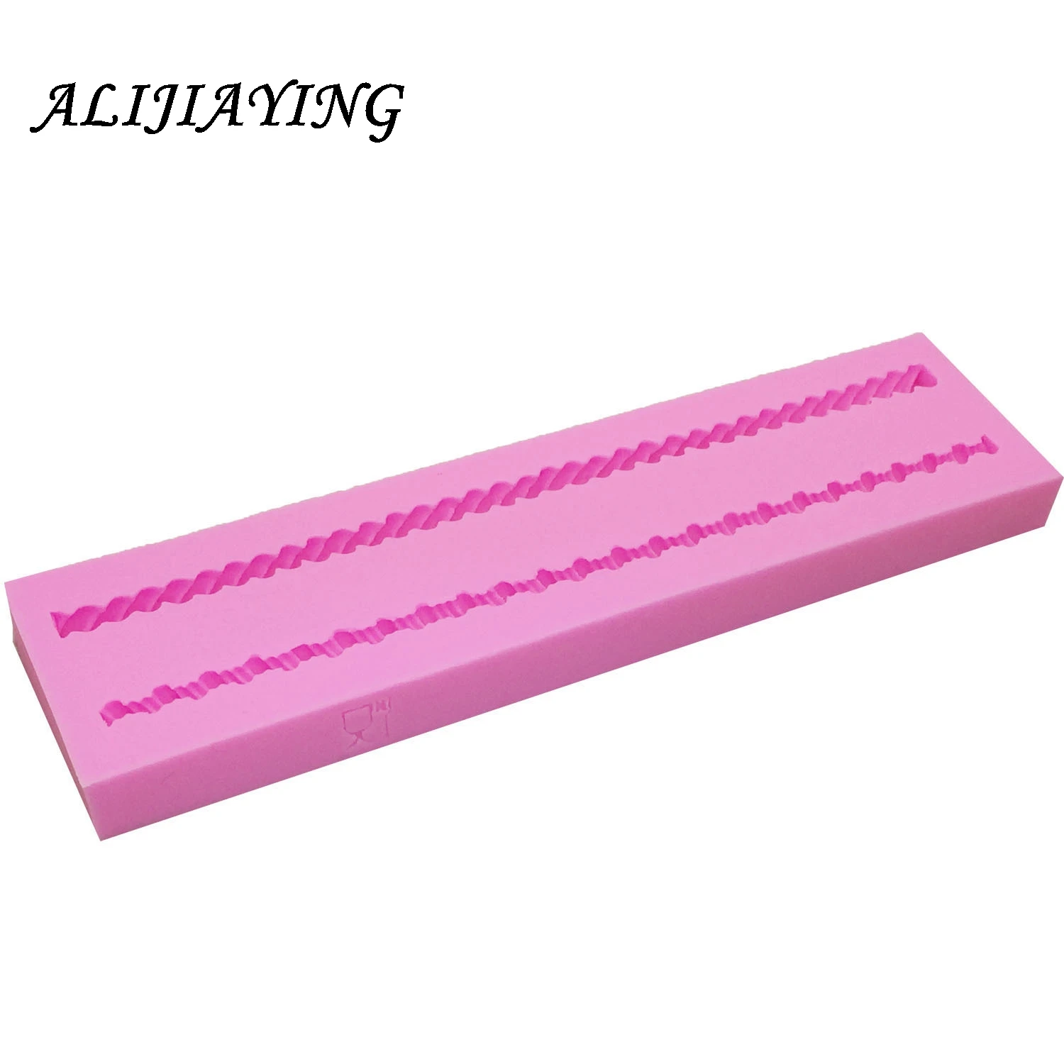 1Pcs DIY Long Rope 3D Cake Border Silicone Mold Fondant Cake Decorating Tools Cake border lace Gumpaste Chocolate Moulds D0154 image 2