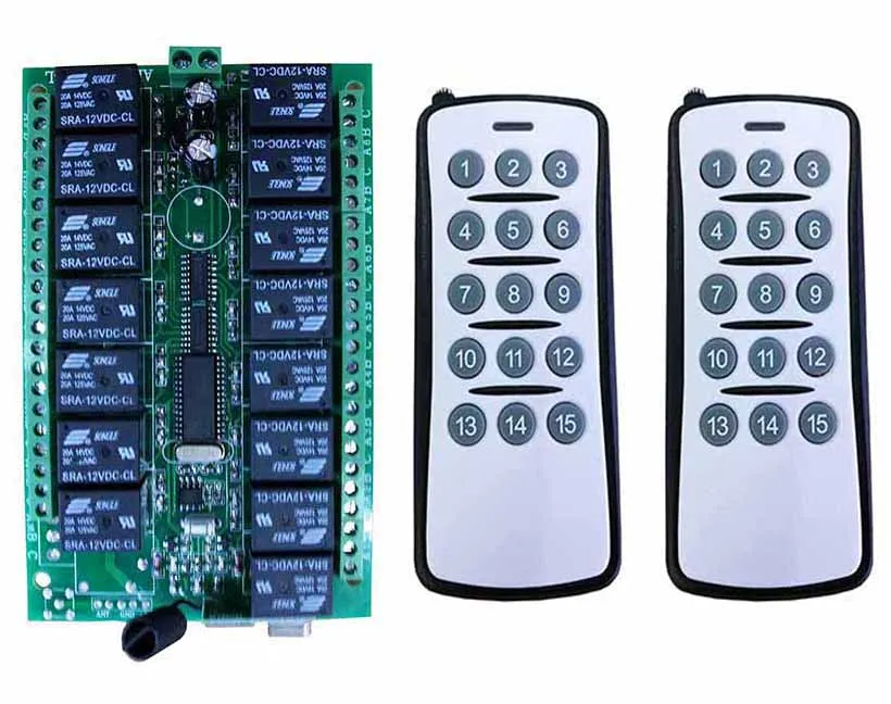 1000M Long Range DC12V 15CH Radio Controller RF Wireless Remote Control Switch Transmitter+Receiver lamp/garage door/shutters