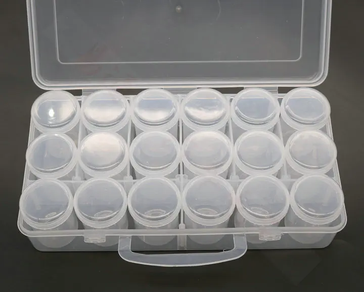 Microplaqueta que classifica a garrafa redonda das caixas, caixa portátil da microplaqueta, 18 microplaquetas redondas da garrafa, classificando e classificando caixas