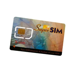 6 in 1 Max SIM Card Cell Phone Super Card Backup Cellphone Accessory 8.5 x 5.4 x 0.1 CM