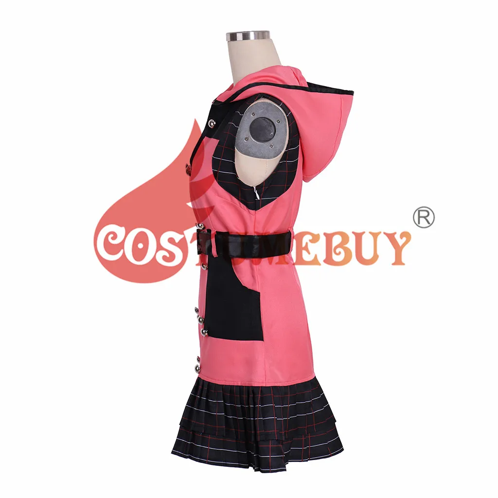 King Hearts III  Kairi Cosplay Women Pink Dress Girl Skirt Halloween Costume for Women