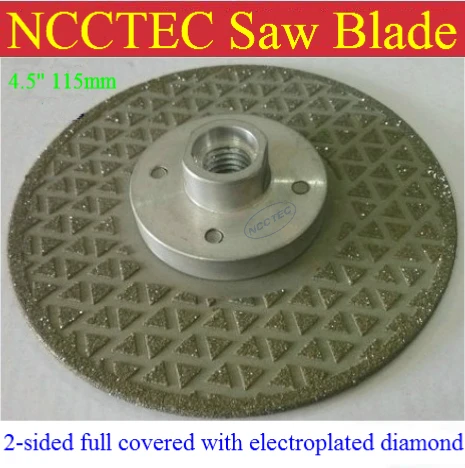 

4.5" 2-sided Electroplated Diamond circle saw blade FREE shipping | 115mm cut disc for cutting stone |with or without M14 flange