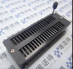 Free Shipping(10Pcs/lot) 2.54mm, 3M 40 Pin gold plated Black ZIF DIP IC Socket