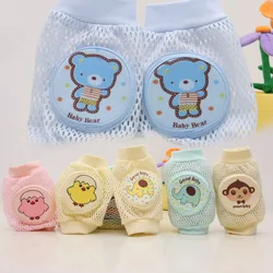 1 Pair Baby Knee Pads Infant Toddler Kneepads Protector Baby Leg Warmers Mesh Breathable Kids Safety Crawling Elbow Cushion Pad