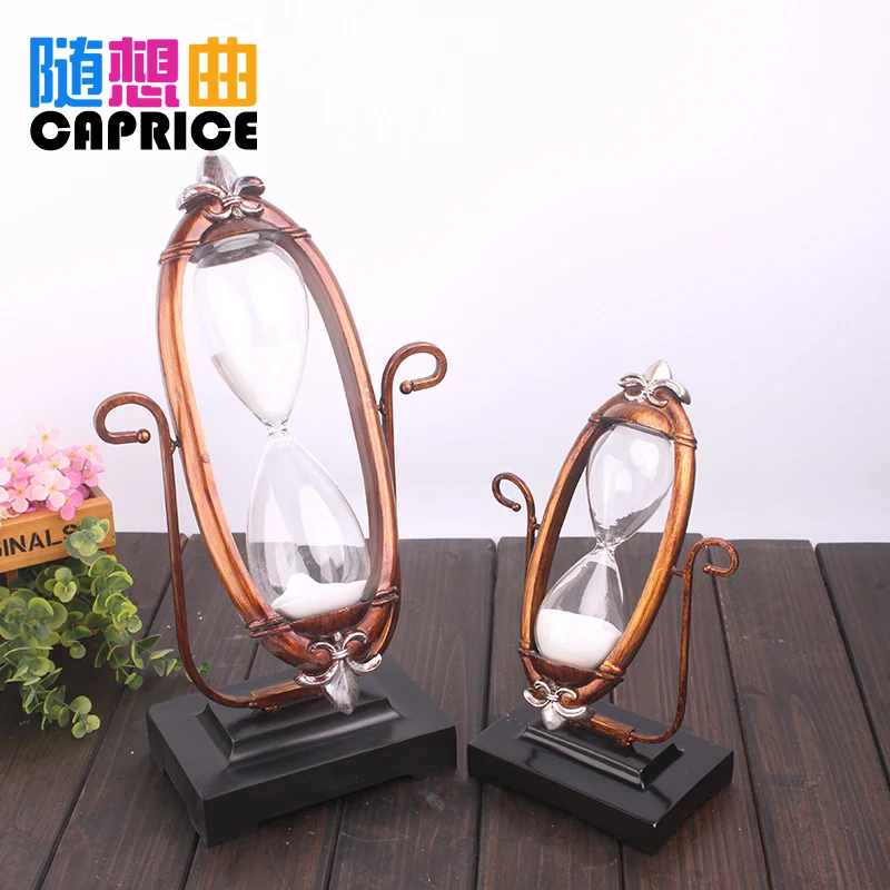 The rotating European retro hourglass 30/60 minutes female creative gift Home Furnishing decoration decoration