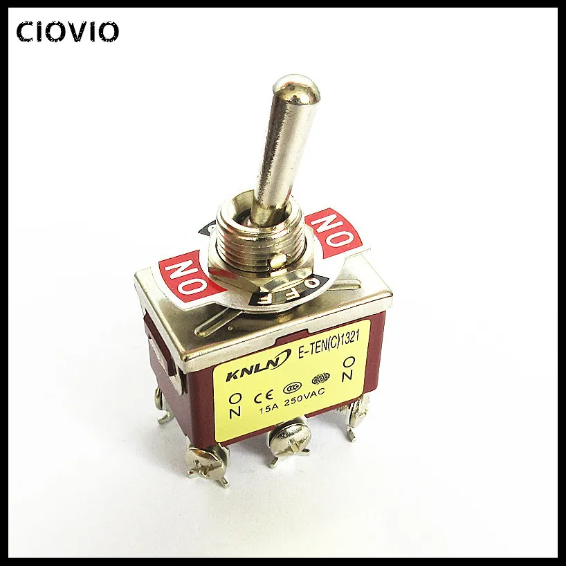 

CIOCIO 5pcs Switch 15A high-end E-TEN1321 6PIN double-pole single-throw toggle rocker/reverse toggle switch