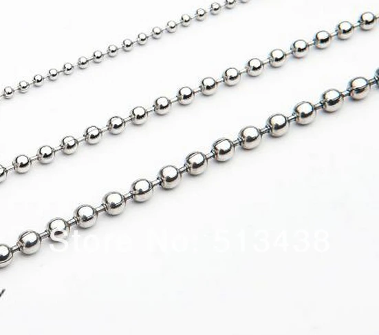 1.5mm Lot 5 Meters meters thin width Ball beads Chain Jewelry Finding Stainless Steel