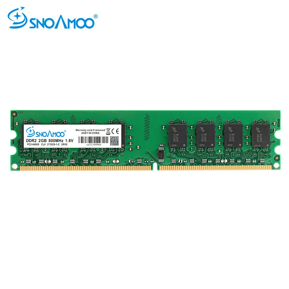 SNOAMOO Desktop PC RAMs DDR2 2G RAM 667MHz 800MHz PC2-6400S 240-Pin 1.8V DIMM For Compatible Computer Memory Warranty