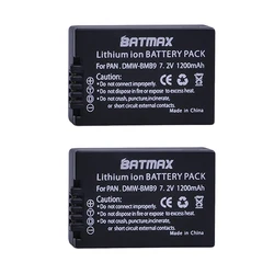 2Pcs DMW-BMB9 DMW-BMB9E DMW BMB9 BMB9E DMWBMB9 Battery for Panasonic Lumix DMC-FZ40K,FZ45K, FZ47K,FZ48K,FZ60,FZ70,FZ100,FZ150